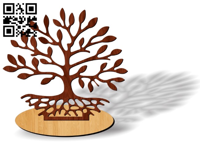 Tree E00137881 file cdr and dxf free vector download for laser cut plasma