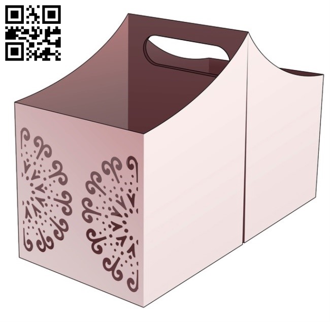 Twin handle box E0014072 file cdr and dxf free vector download for laser cut