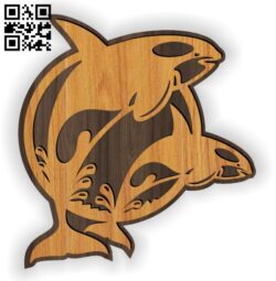 Whale E0013937 file cdr and dxf free vector download for laser cut