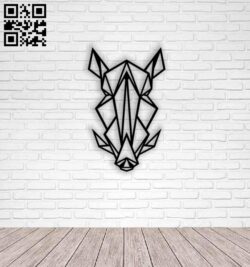 Wild boar head E0014034 file cdr and dxf free vector download for laser cut plasma