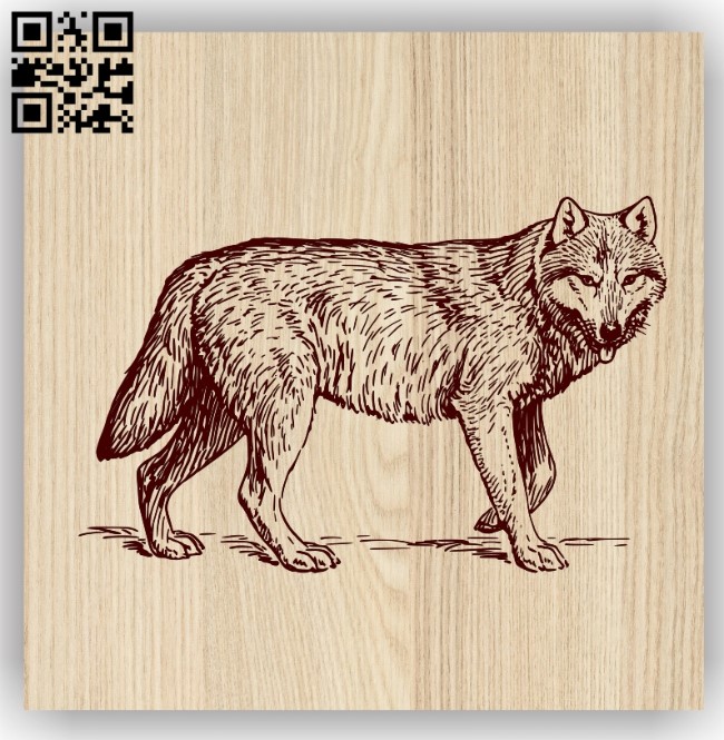 Wolf E0013758 file cdr and dxf free vector download for laser engraving machine