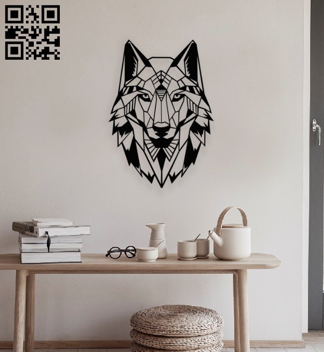 Wolf head E0014032 file cdr and dxf free vector download for laser cut plasma