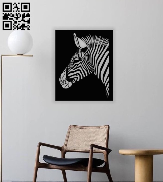 Zebra wall decor E0013965 file cdr and dxf free vector download for laser cut plasma