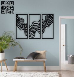 Abstract large wall decor E0014415 file cdr and dxf free vector download for laser cut plasma