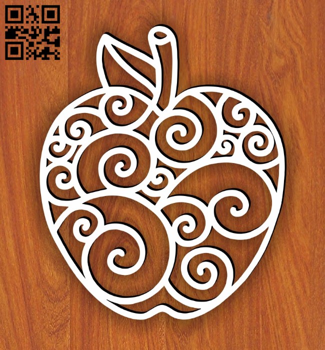 Apple E0014231 file cdr and dxf free vector download for laser cut plasma
