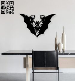 Bat man wall decor E0014258 file cdr and dxf free vector download for laser cut plasma