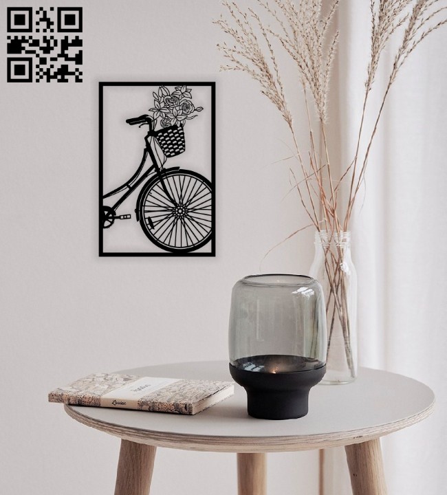 Bicycle wall decor E0014418 file cdr and dxf free vector download for laser cut plasma