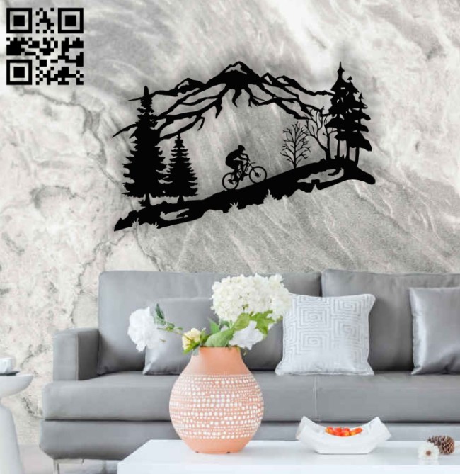 Biker wall decor E0014262 file cdr and dxf free vector download for laser cut plasma