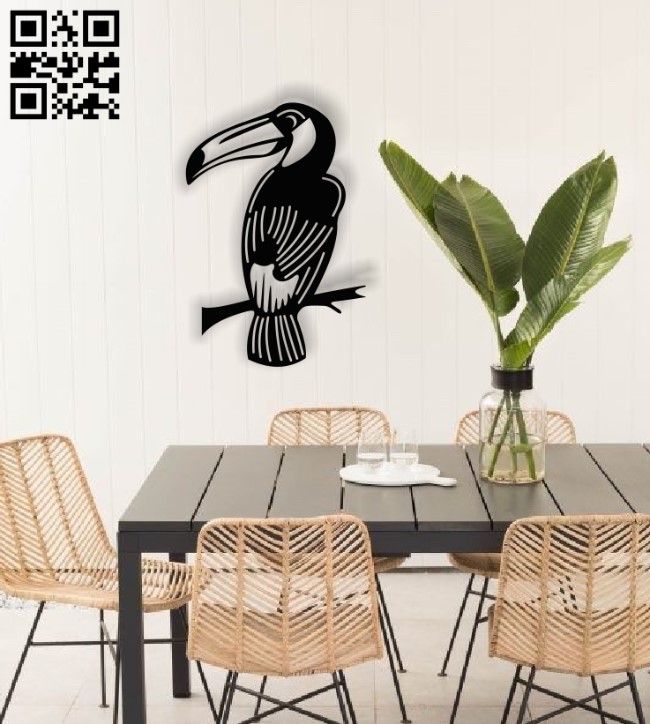 Bird on branch E0014099 file cdr and dxf free vector download for laser cut plasma