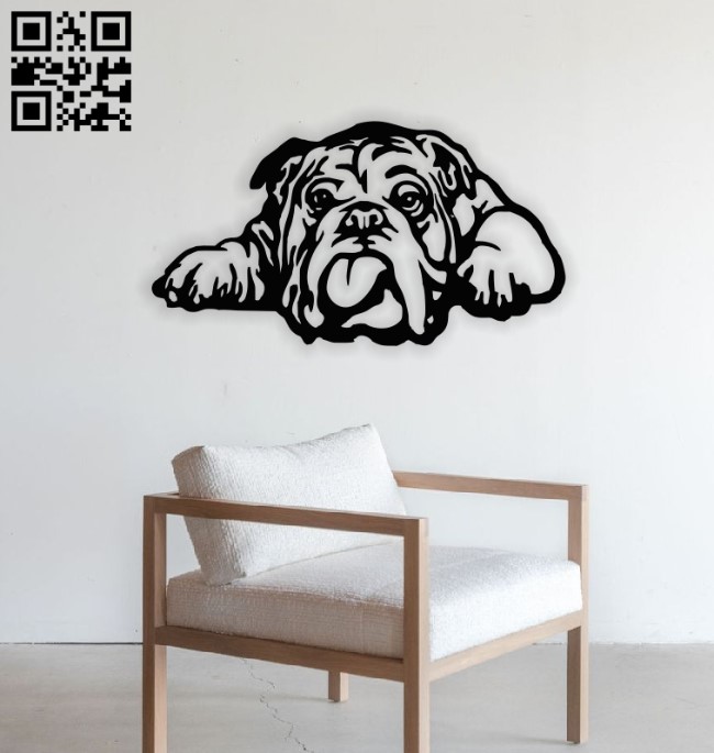 Bull dog E0014122 file cdr and dxf free vector download for laser cut plasma