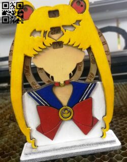 Calendar sailor moon E0014175 file cdr and dxf free vector download for laser cut