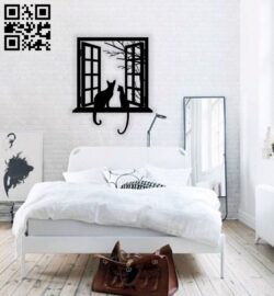 Cats wall decor E0014326 file cdr and dxf free vector download for laser cut plasma