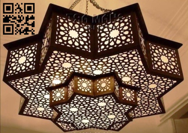 Laser Cutting Design - Pendant Lamp - SVG, DXF File