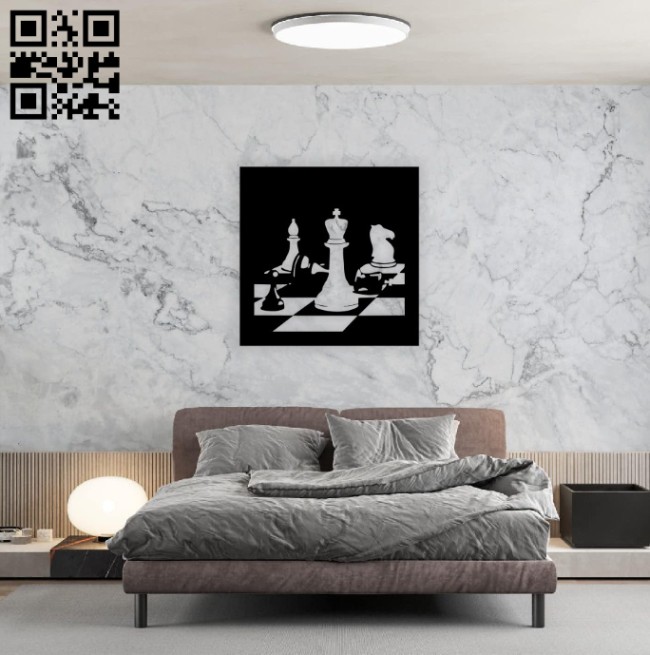 Chess wall decor E0014225 file cdr and dxf free vector download for laser cut plasma