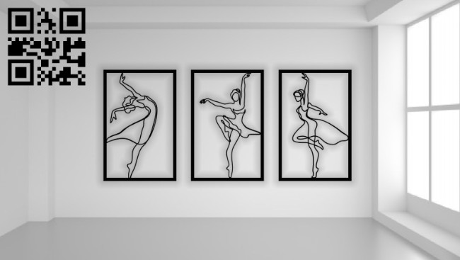 Dancing women art E0014284 file cdr and dxf free vector download for laser cut plasma