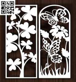 Design pattern screen panel E0014219 file cdr and dxf free vector download for laser cut cnc