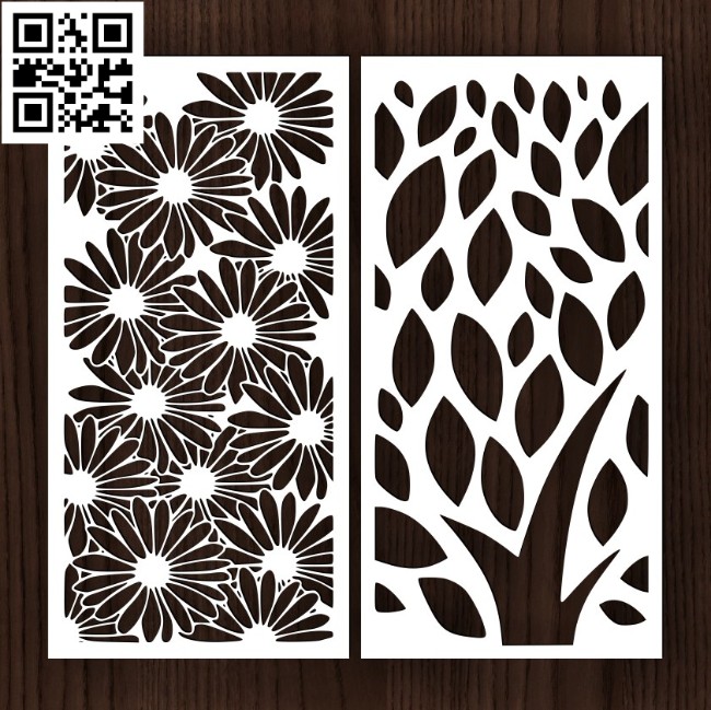 Design pattern screen panel E0014313 file cdr and dxf free vector download for laser cut cnc