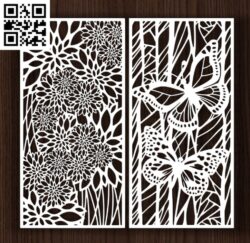 Design pattern screen panel E0014397 file cdr and dxf free vector download for laser cut cnc