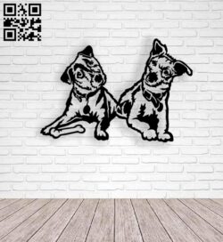 Dogs E0014160 file cdr and dxf free vector download for laser cut plasma