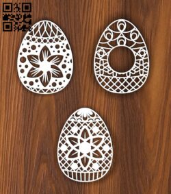 Easter eggs E0014228 file cdr and dxf free vector download for laser cut plasma