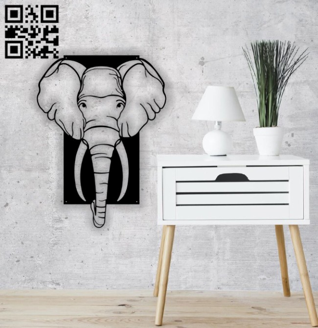 Elephant E0014320 file cdr and dxf free vector download for laser cut plasma