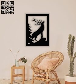 Elk wall decor E0014098 file cdr and dxf free vector download for laser cut plasma
