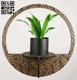 Flower shelve E0014100 file cdr and dxf free vector download for laser cut