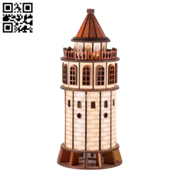 Galata Tower E0014334 file cdr and dxf free vector download for laser cut