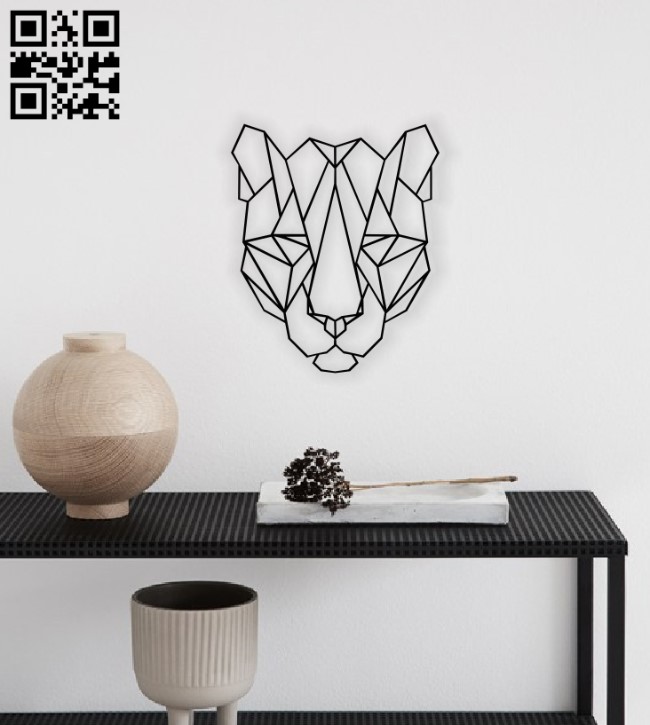 Geometric Tiger E0014124 file cdr and dxf free vector download for laser cut plasma