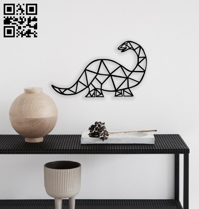 Geometric dinosaur E0014298 file cdr and dxf free vector download for laser cut plasma
