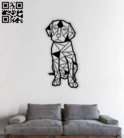 Geometric dog E0014224 file cdr and dxf free vector download for laser cut plasma