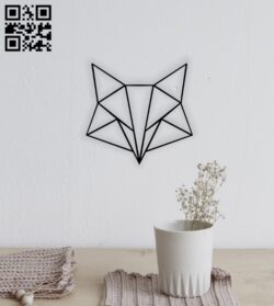 Geometric fox E0014297 file cdr and dxf free vector download for laser cut plasma