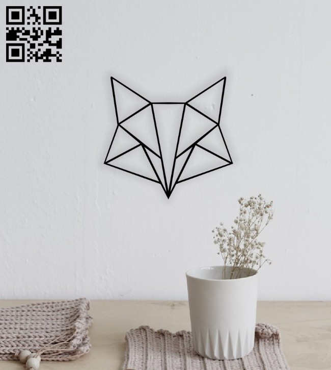 Geometric fox E0014297 file cdr and dxf free vector download for laser ...