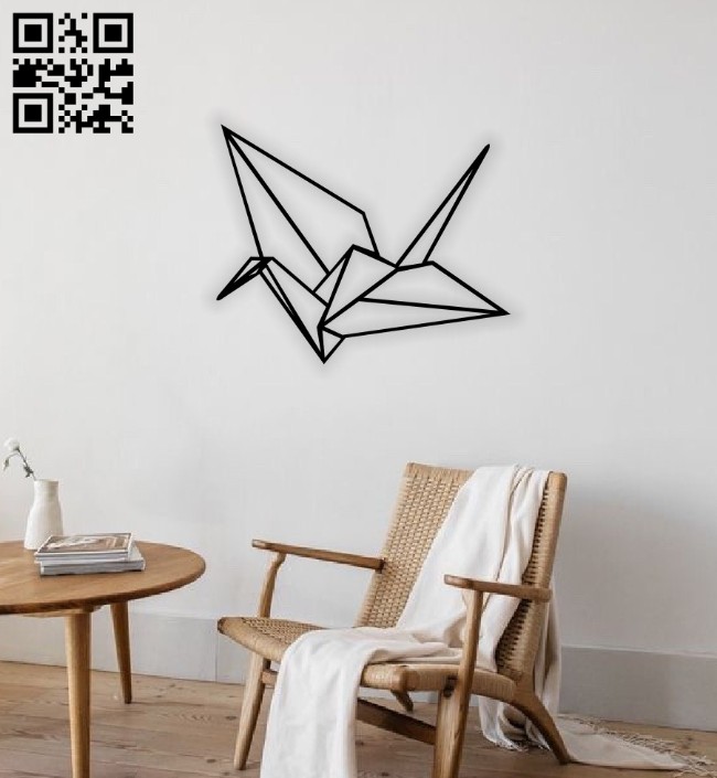 Geometric paper bird E0014296 file cdr and dxf free vector download for laser cut plasma