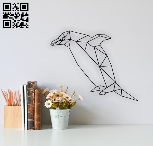 Geometric penguin E0014295 file cdr and dxf free vector download for laser cut