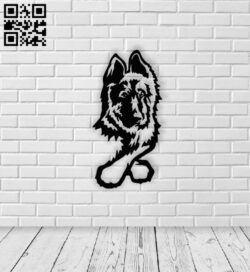 German shepherd dog E0014161 file cdr and dxf free vector download for laser cut plasma