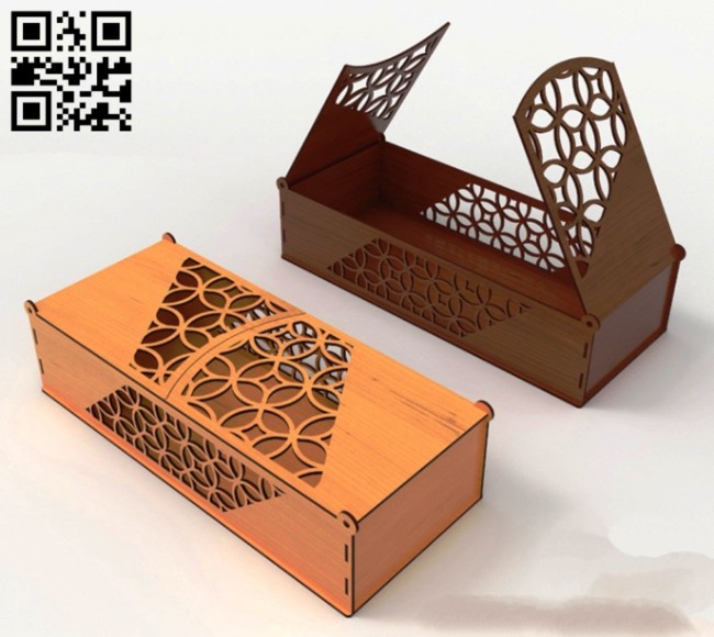 Gift box E0014206 file cdr and dxf free vector download for laser cut