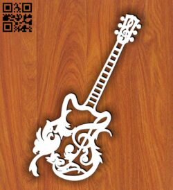 Guitar E0014193 file cdr and dxf free vector download for laser cut