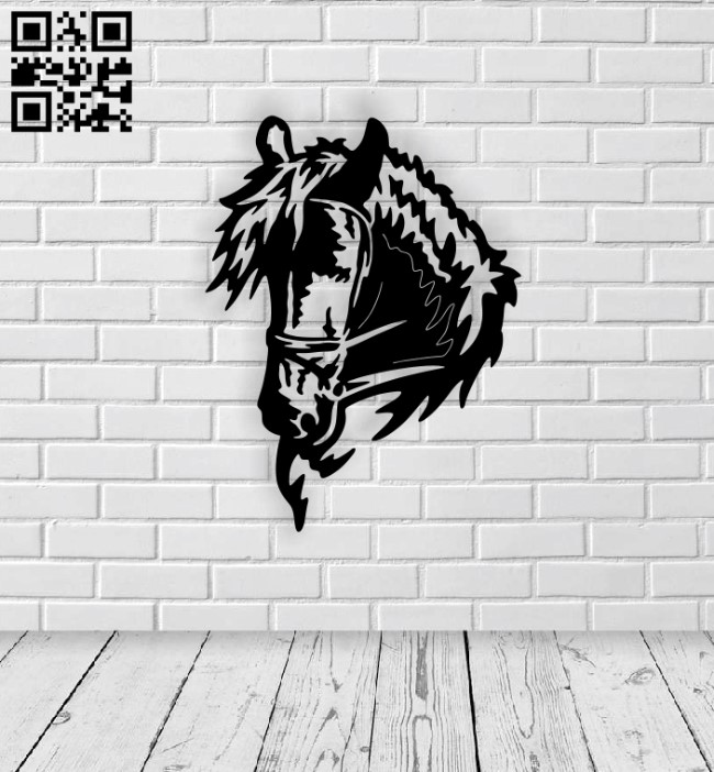 Horse E0014184 file cdr and dxf free vector download for laser cut plasma