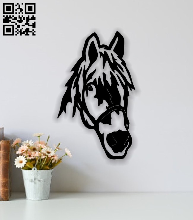 Horse head E0014214 file cdr and dxf free vector download for laser cut plasma