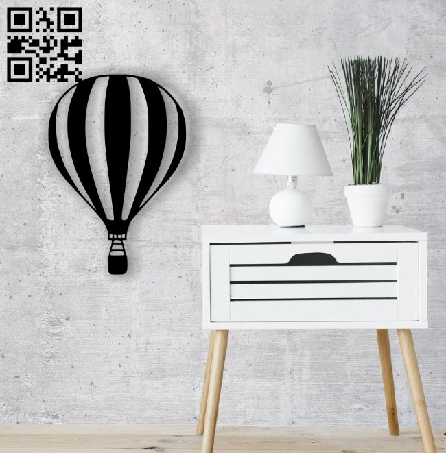 Hot air balloon wall decor E0014453 file cdr and dxf free vector download for laser cut plasma