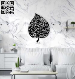 Leaf wall decor E0014143 file cdr and dxf free vector download for laser cut plasma