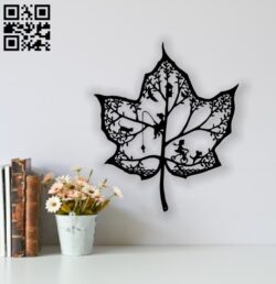 Leaf wall decor E0014259 file cdr and dxf free vector download for laser cut plasma