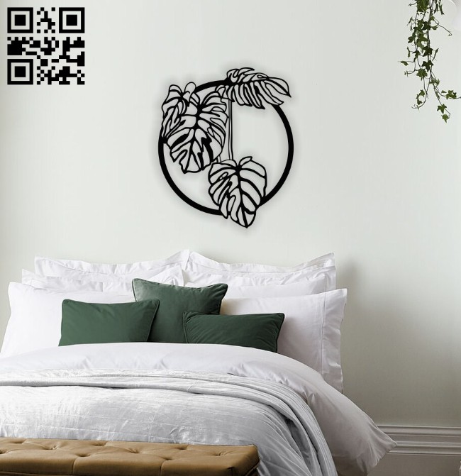 Leafs wall decor E0014339 file cdr and dxf free vector download for laser cut plasma