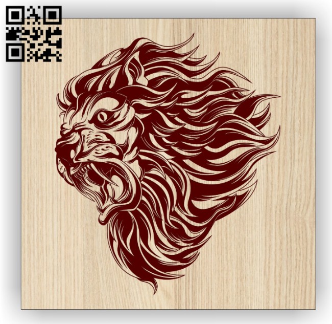 Lion E0014287 file cdr and dxf free vector download for laser engraving machine