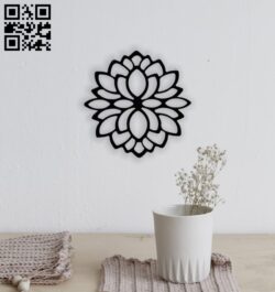 Lotus flower E0014121 file cdr and dxf free vector download for laser cut plasma