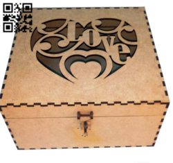 Love box E0014268 file cdr and dxf free vector download for laser cut