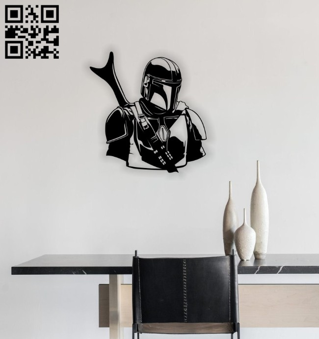 Mandalorian star war E0014442 file cdr and dxf free vector download for laser cut plasma