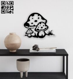Mushroom E0014212 file cdr and dxf free vector download for laser cut plasma
