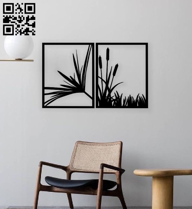 Nature wall decor E0014421 file cdr and dxf free vector download for laser cut plasma